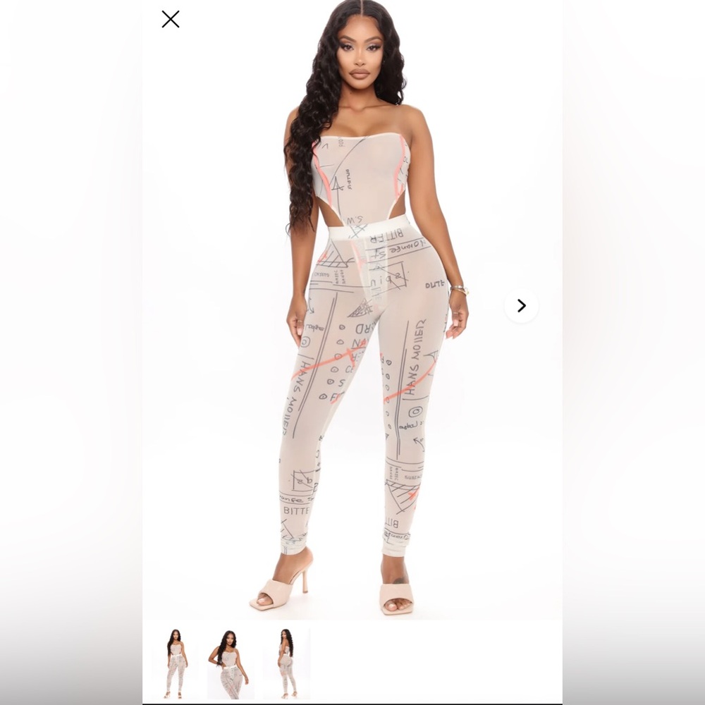 Lead The Way Mesh Legging Set - Nude/combo